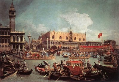 The Bucintoro Returning to the Molo on Ascension Day by Giovanni Antonio Canal